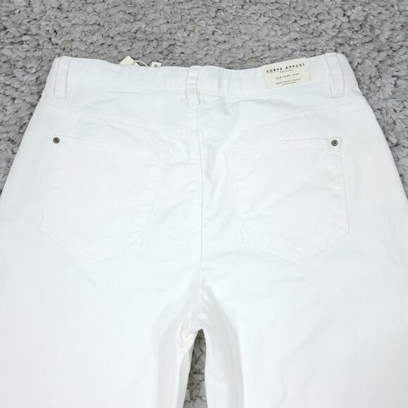 Curve Appeal Rae High Rise Straight Jeans Size 8 29 White Concealed Comfort - Picture 3 of 10